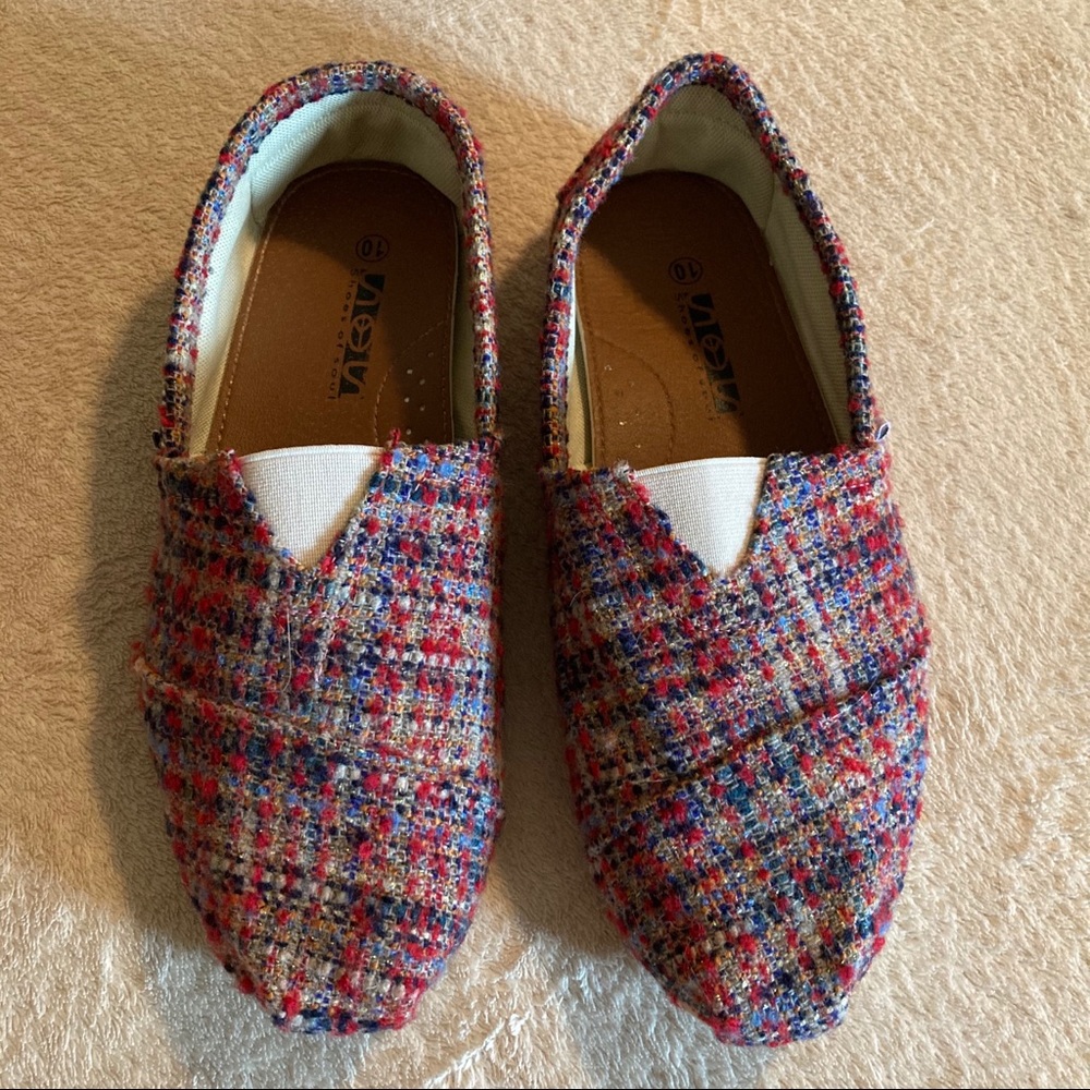 🚨 SALE SOS Shoes of Soul Slip on Flats Tweed Flats 10 - Picture 9 of 16